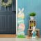 Glitzhome® 42" Easter Wooden Bunny & Eggs Porch Décor